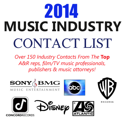 Music Industry Contact List 2014